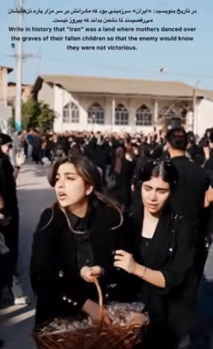 Schreiben Sie in die Geschichte, dass Iran ein Land war, in dem Mütter auf den Gräbern ihrer Kinder tanzten, damit der Feind nicht glauben würde, sie besiegt zu haben.